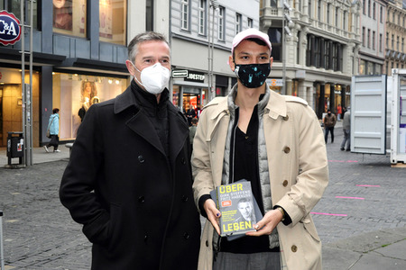 Fototermin mit Dirk Steffens und Fritz Habekuß in Halle