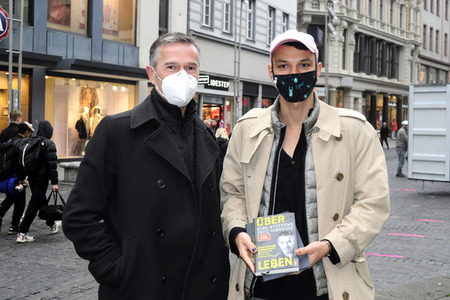 Fototermin mit Dirk Steffens und Fritz Habekuß in Halle