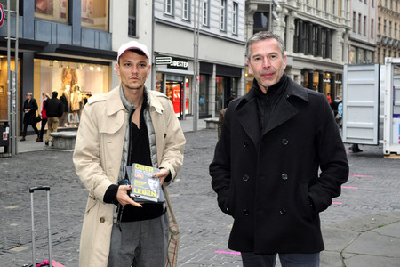 Fototermin mit Dirk Steffens und Fritz Habekuß in Halle