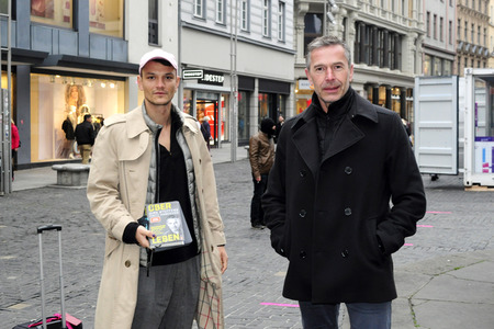 Fototermin mit Dirk Steffens und Fritz Habekuß in Halle