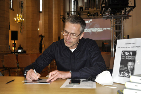 Fototermin mit Dirk Steffens und Fritz Habekuß in Halle