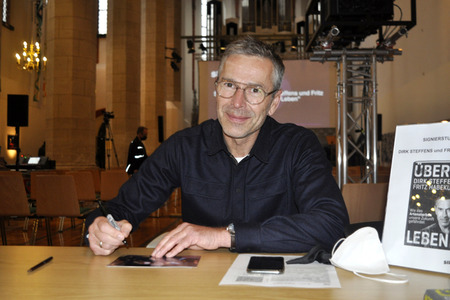 Fototermin mit Dirk Steffens und Fritz Habekuß in Halle