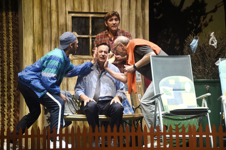 Theaterprobe 'Ein seltsames Paar' in Berlin