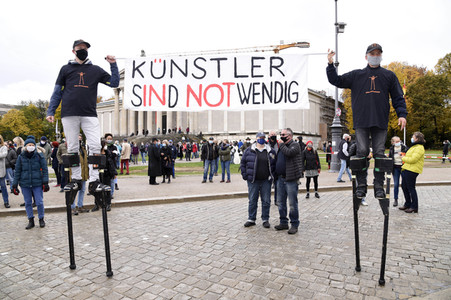 Kundgebung 'Aufstehen für Kultur' in München