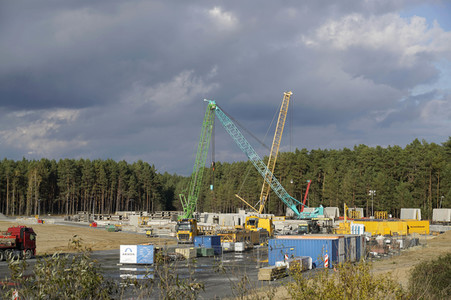Baustelle der Tesla Gigafactory 4 in Grünheide