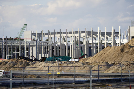 Baustelle der Tesla Gigafactory 4 in Grünheide
