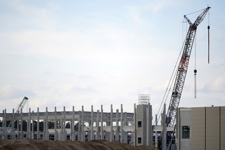 Baustelle der Tesla Gigafactory 4 in Grünheide