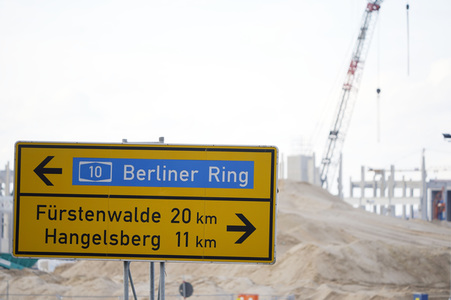 Baustelle der Tesla Gigafactory 4 in Grünheide