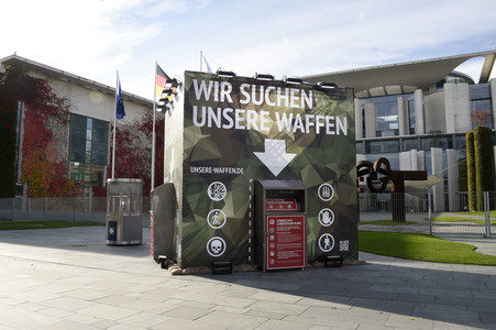 Kunstaktion vom Zentrum für Politische Schönheit in Berlin