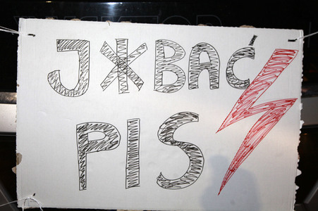 Demonstration gegen das neue Abtreibungsgesetz in Polen in Zgorzelec