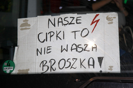 Demonstration gegen das neue Abtreibungsgesetz in Polen in Zgorzelec