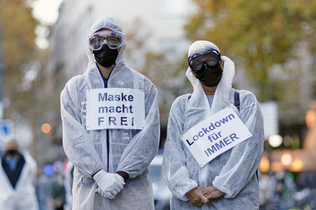 Demonstration gegen die Corona-Maßnahmen in Köln
