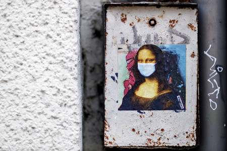 Corona-Sticker von Ursula Düster in Köln