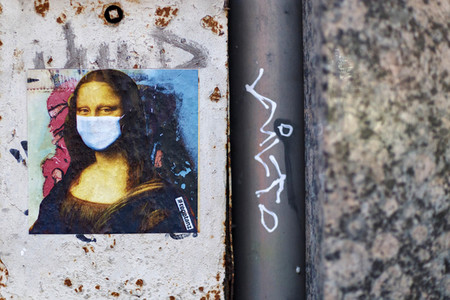 Corona-Sticker von Ursula Düster in Köln