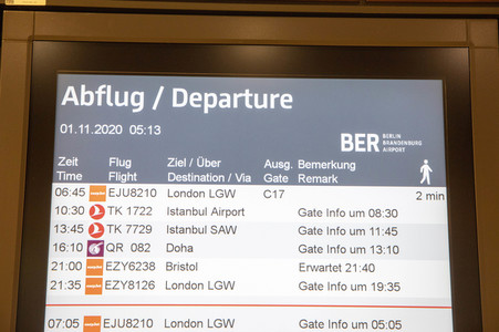 Erster kommerzieller Abflug vom Flughafen Berlin Brandenburg