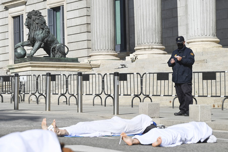 Klimaprotest der Umweltschutzbewegung Extinction Rebellion in Madrid