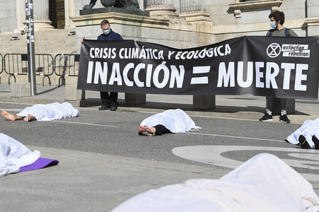 Klimaprotest der Umweltschutzbewegung Extinction Rebellion in Madrid