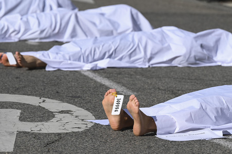 Klimaprotest der Umweltschutzbewegung Extinction Rebellion in Madrid