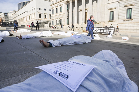 Klimaprotest der Umweltschutzbewegung Extinction Rebellion in Madrid