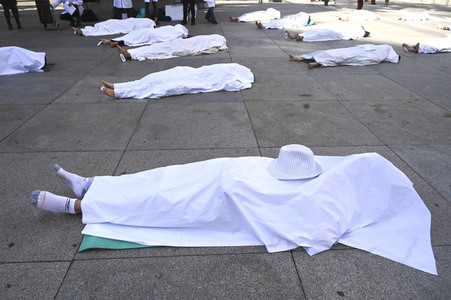 Klimaprotest der Umweltschutzbewegung Extinction Rebellion in Madrid
