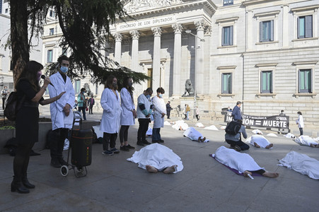 Klimaprotest der Umweltschutzbewegung Extinction Rebellion in Madrid