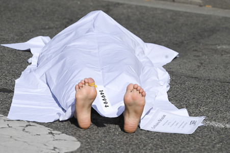 Klimaprotest der Umweltschutzbewegung Extinction Rebellion in Madrid