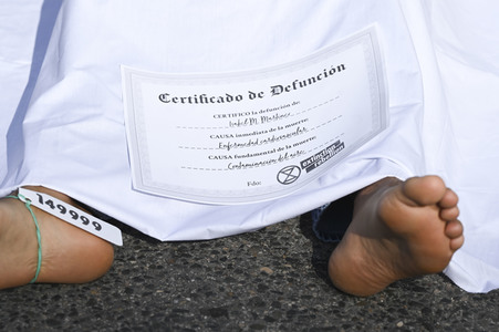 Klimaprotest der Umweltschutzbewegung Extinction Rebellion in Madrid