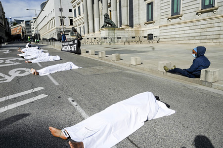 Klimaprotest der Umweltschutzbewegung Extinction Rebellion in Madrid