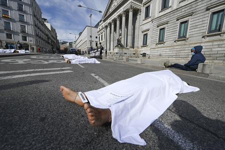 Klimaprotest der Umweltschutzbewegung Extinction Rebellion in Madrid