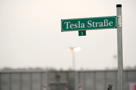 Baustelle der Tesla Gigafactory 4 in Grünheide