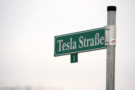 Baustelle der Tesla Gigafactory 4 in Grünheide