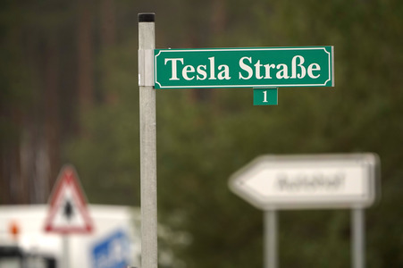 Baustelle der Tesla Gigafactory 4 in Grünheide