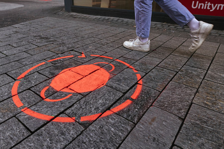 Symbolfoto Corona-Piktogramm