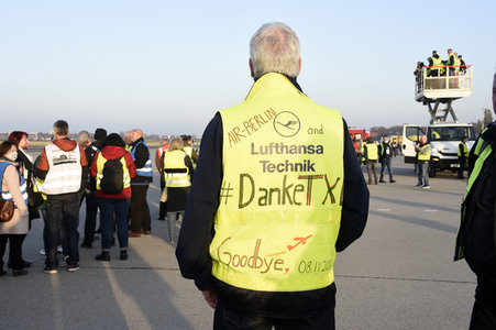 Letzter Abflug vom Flughafen Tegel in Berlin