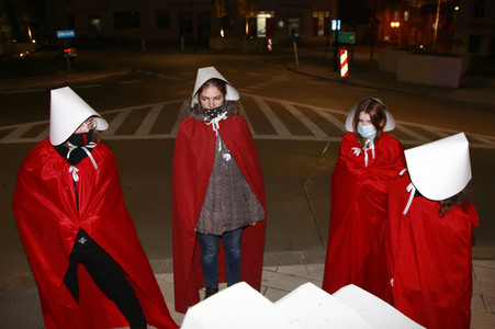 Demonstration gegen das polnische Abtreibungsgesetz in Zgorzelec