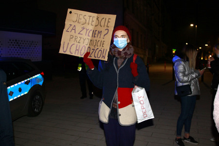 Demonstration gegen das polnische Abtreibungsgesetz in Zgorzelec