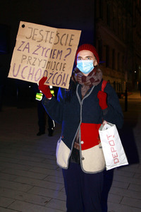 Demonstration gegen das polnische Abtreibungsgesetz in Zgorzelec