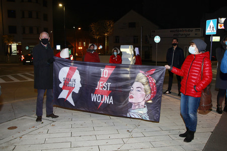 Demonstration gegen das polnische Abtreibungsgesetz in Zgorzelec