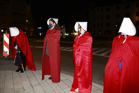 Demonstration gegen das polnische Abtreibungsgesetz in Zgorzelec