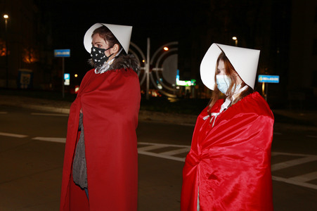 Demonstration gegen das polnische Abtreibungsgesetz in Zgorzelec