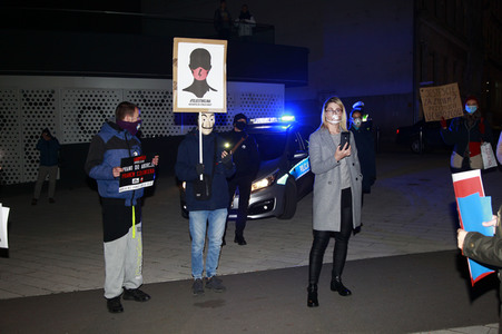 Demonstration gegen das polnische Abtreibungsgesetz in Zgorzelec