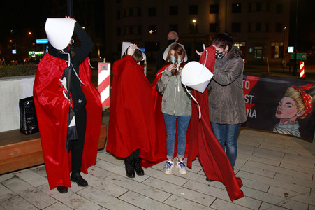 Demonstration gegen das polnische Abtreibungsgesetz in Zgorzelec