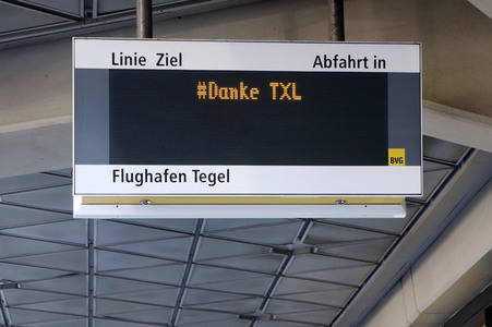 Letzter Abflug vom Flughafen Tegel in Berlin