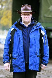 Pressetermin zum Bau eines Zauns zur Eindämmung der Afrikanischen Schweinepest in Krauschwitz