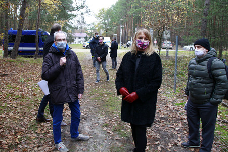 Pressetermin zum Bau eines Zauns zur Eindämmung der Afrikanischen Schweinepest in Krauschwitz