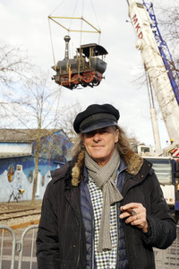 Eintreffen der Lokomotive Emma im Filmpark Babelsberg in Potsdam