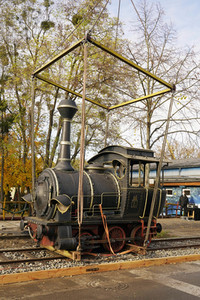 Eintreffen der Lokomotive Emma im Filmpark Babelsberg in Potsdam