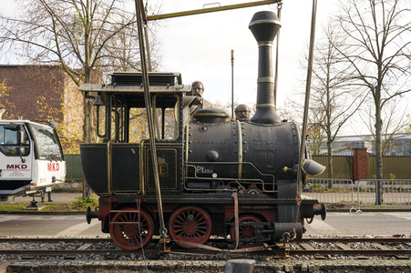 Eintreffen der Lokomotive Emma im Filmpark Babelsberg in Potsdam