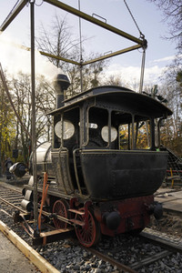 Eintreffen der Lokomotive Emma im Filmpark Babelsberg in Potsdam