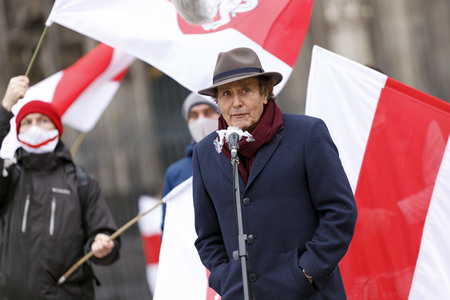 Kundgebung für Demokratie in Belarus in Köln
